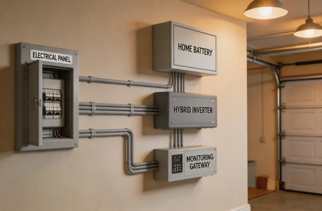 Home battery and inverter wall