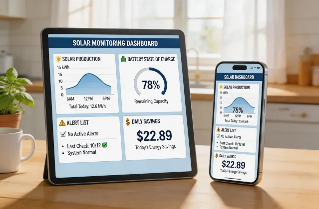 Solar monitoring app and dashboard