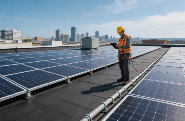 Commercial rooftop solar inspection